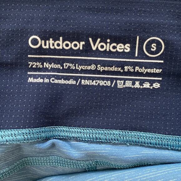 Outdoor Voices Womens 7/8 Leggings OV TechSweat in Provincial Blue Size S - Picture 10 of 15